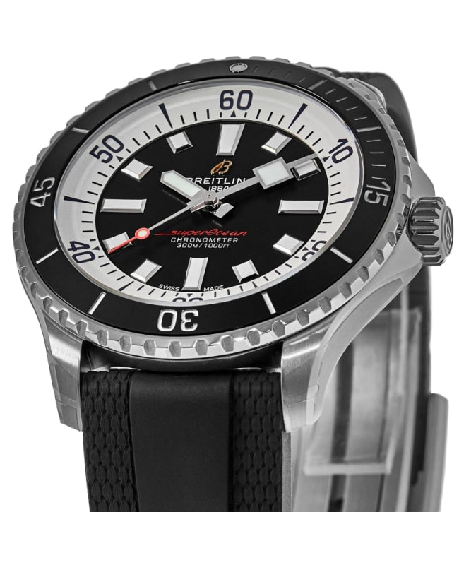  Shop Authentic Breitling Superocean Automatic 42 Black Dial Black Rubber Strap Watch for Men - A17375211B1S1 - Luxxuri