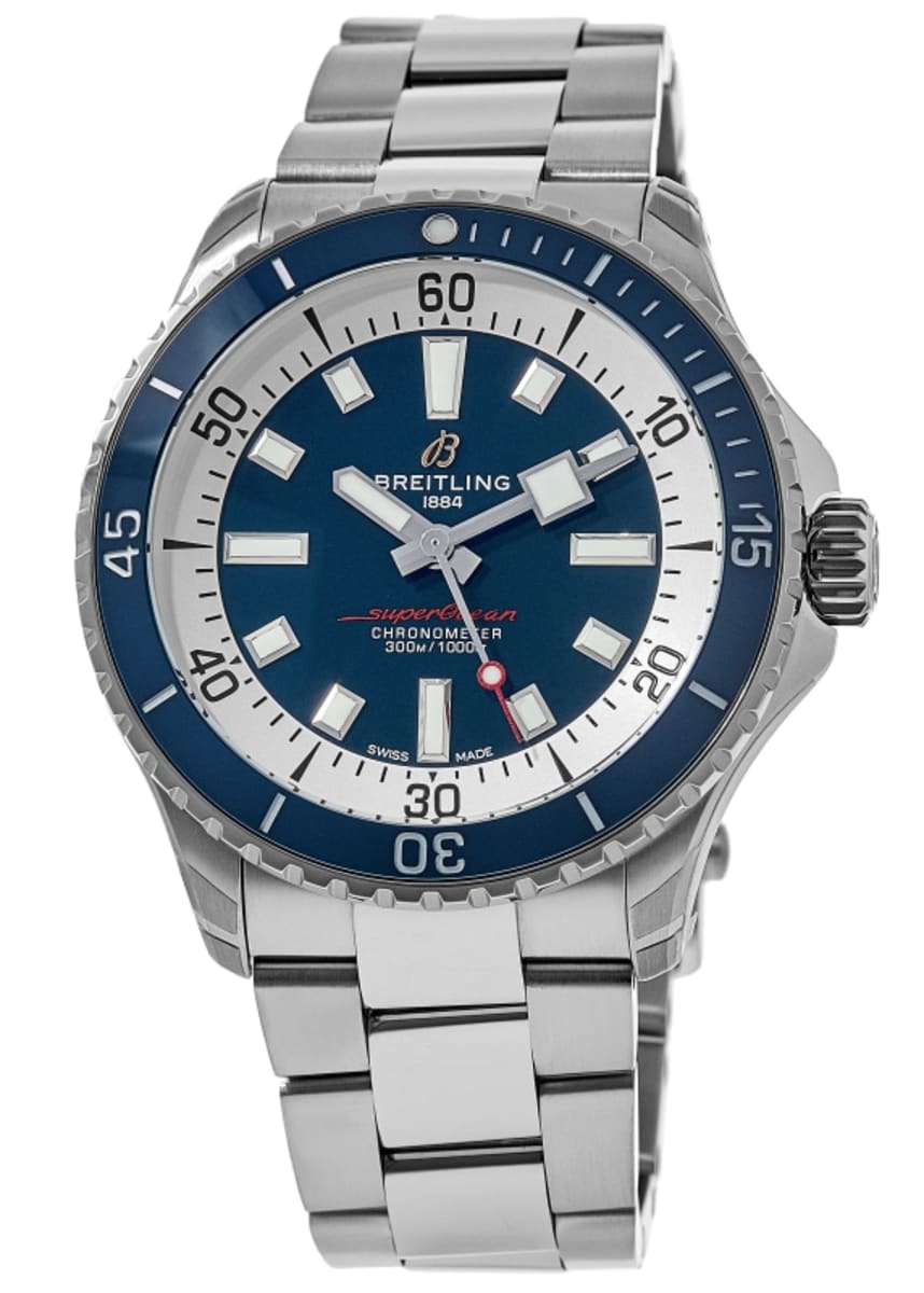  Shop Authentic Breitling Superocean Automatic 42mm Blue Dial Silver Steel Strap Watch for Men - A17375E71C1A1 - Luxxuri