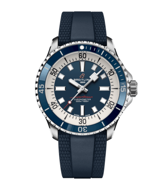  Shop Authentic Breitling Superocean Automatic 42mm Blue Dial Blue Rubber Strap Watch for Men - A17375E71C1S1 - Luxxuri