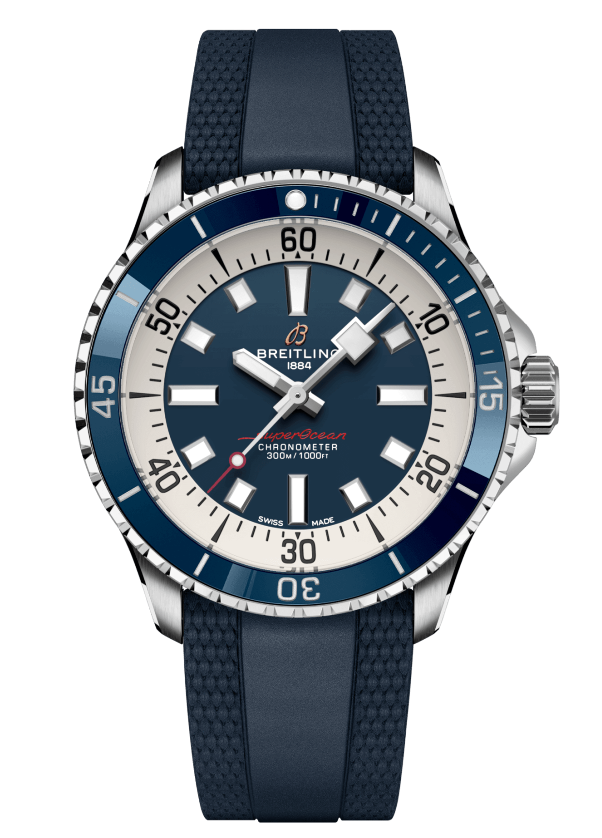  Shop Authentic Breitling Superocean Automatic 42mm Blue Dial Blue Rubber Strap Watch for Men - A17375E71C1S1 - Luxxuri