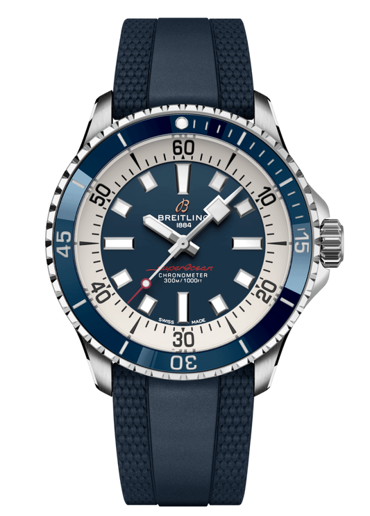  Shop Authentic Breitling Superocean Automatic 42mm Blue Dial Blue Rubber Strap Watch for Men - A17375E71C1S1 - Luxxuri