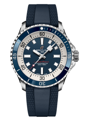 Shop Authentic Breitling Superocean Automatic 42mm Blue Dial Blue Rubber Strap Watch for Men - A17375E71C1S1 - Luxxuri