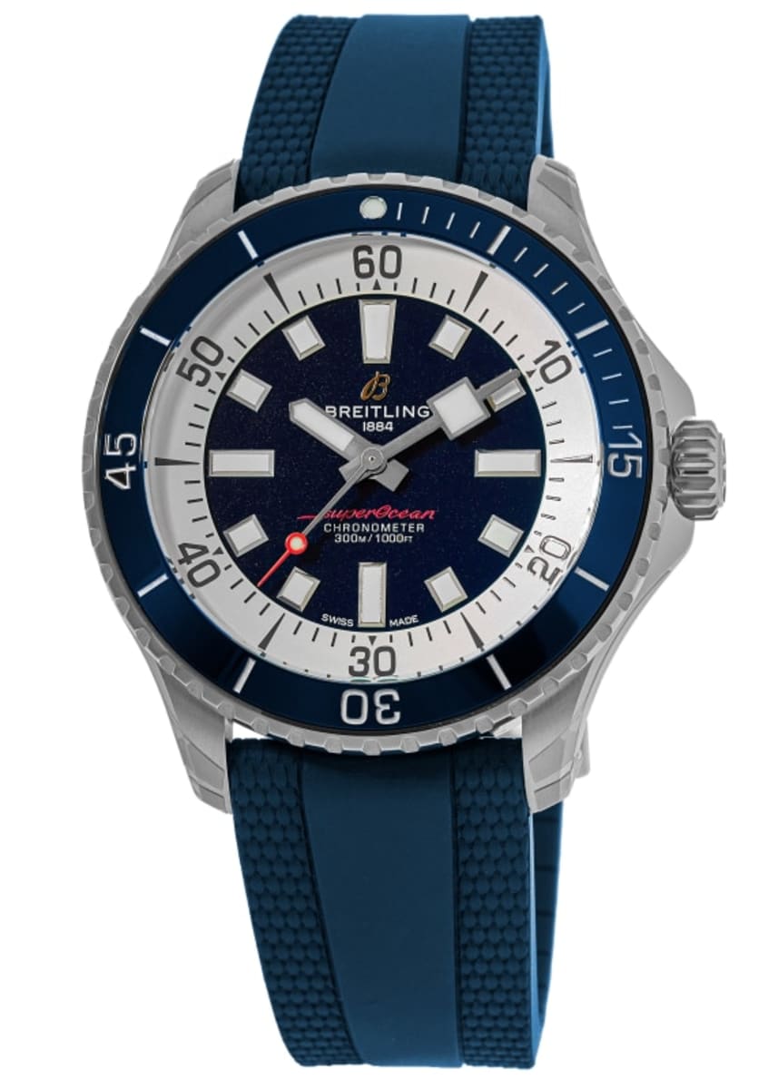  Shop Authentic Breitling Superocean Automatic 42mm Blue Dial Blue Rubber Strap Watch for Men - A17375E71C1S1 - Luxxuri