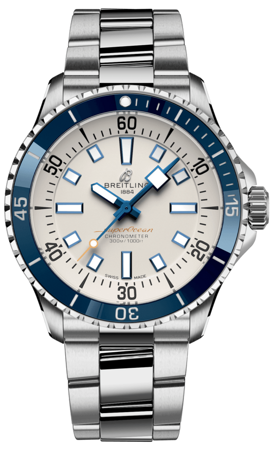  Shop Authentic Breitling Superocean Automatic 42 White Dial Green Silver Steel Strap Watch for Men - A17375E71G1A1 - Luxxuri