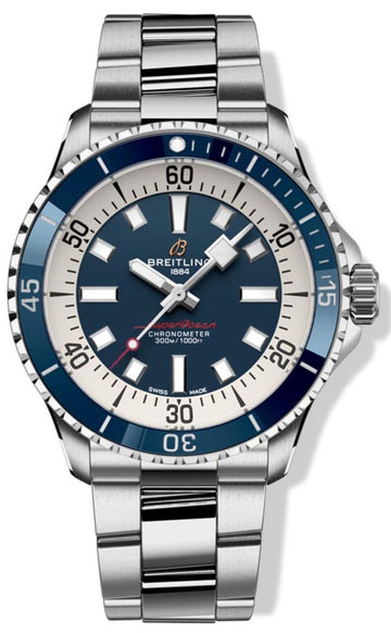  Shop Authentic Breitling Superocean Automatic 42mm Blue Dial Silver Steel Strap Watch for Men - A17375E71C1A1 - Luxxuri