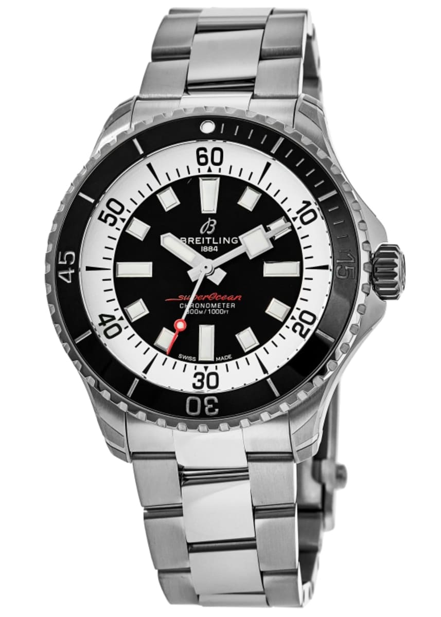  Shop Authentic Breitling Superocean Automatic 44mm Black Dial Silver Steel Strap Watch for for Men - A17376211B1A1 - Luxxuri