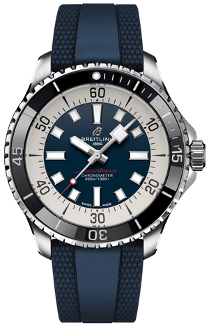  Shop Authentic Breitling Superocean Automatic 44 Blue Dial Blue Rubber Strap Watch for Men - A17376211C1S1 - Luxxuri
