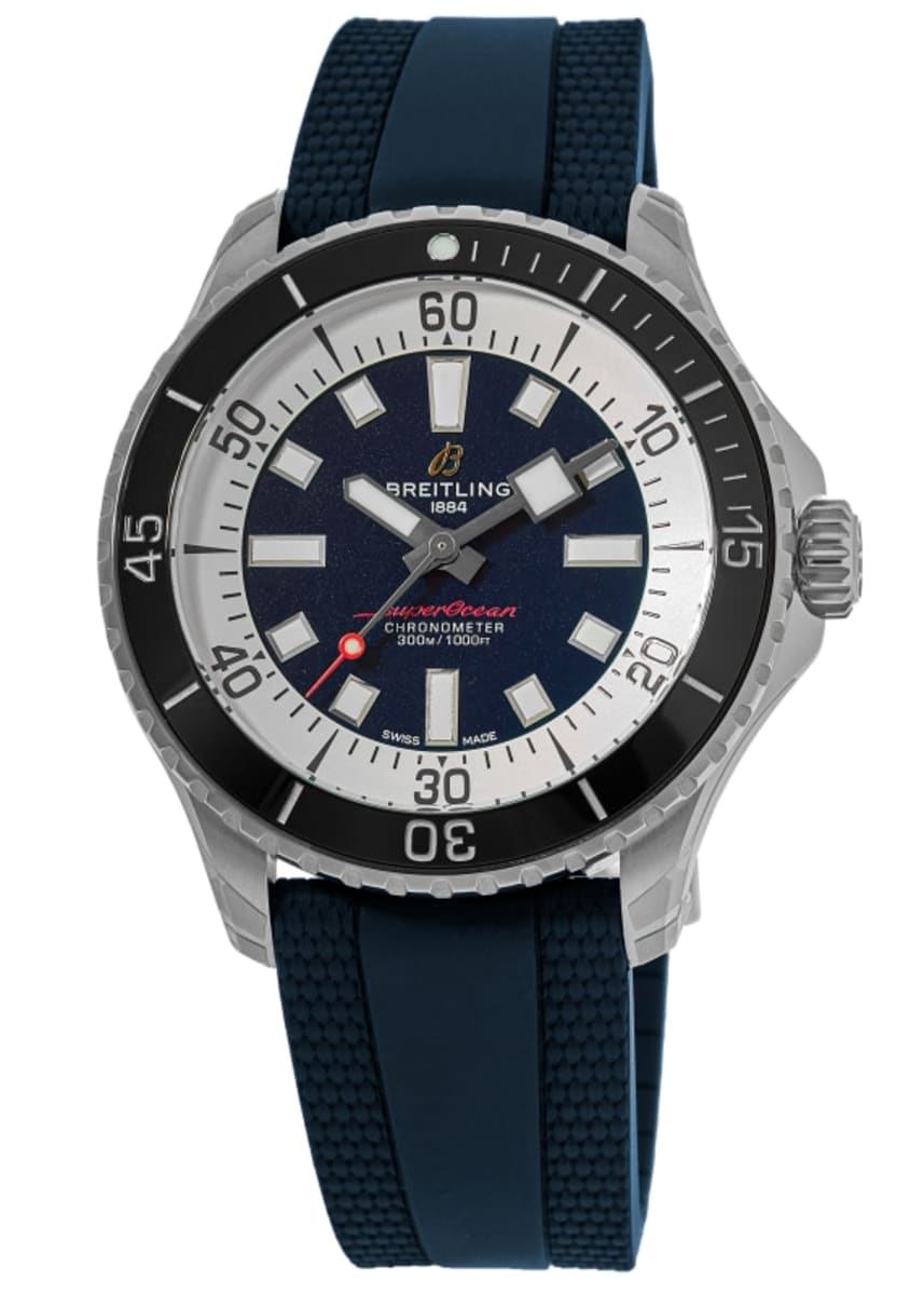  Shop Authentic Breitling Superocean Automatic 44 Blue Dial Blue Rubber Strap Watch for Men - A17376211C1S1 - Luxxuri
