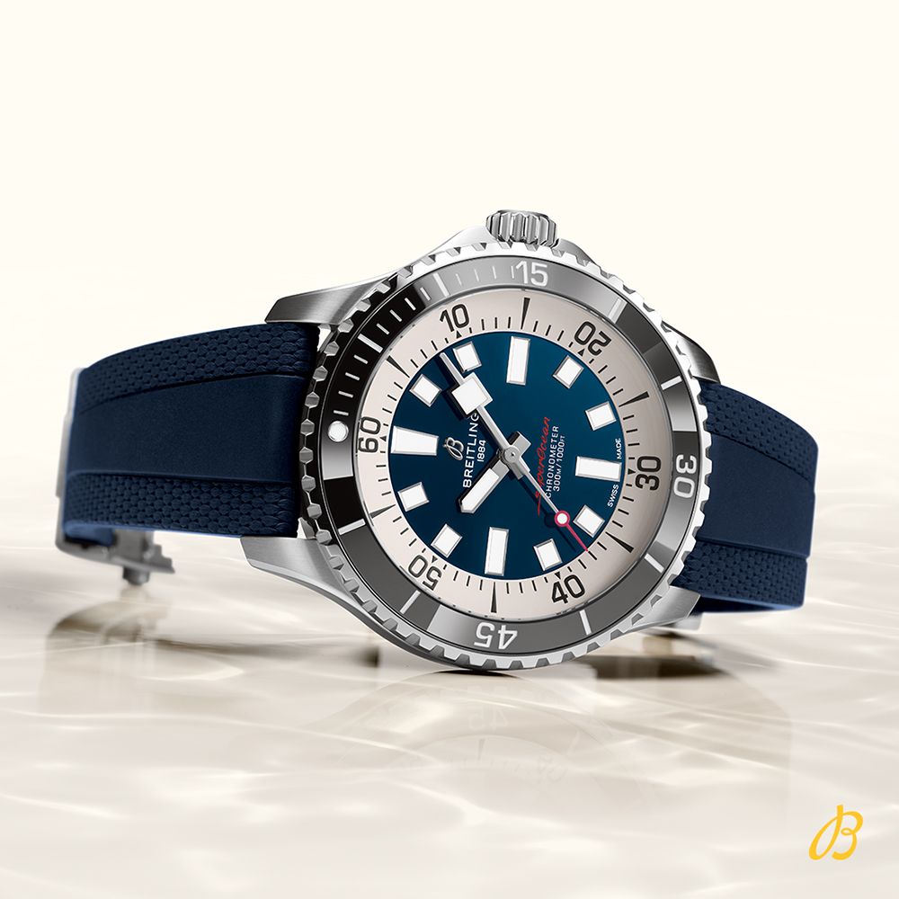  Shop Authentic Breitling Superocean Automatic 42mm Blue Dial Blue Rubber Strap Watch for Men - A17375E71C1S1 - Luxxuri