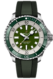  Shop Authentic Breitling Superocean Automatic 44 Green Dial Green Rubber Strap Watch for Men - A17376A31L1S1 - Luxxuri