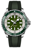  Shop Authentic Breitling Superocean Automatic 44 Green Dial Green Rubber Strap Watch for Men - A17376A31L1S1 - Luxxuri