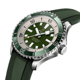  Shop Authentic Breitling Superocean Automatic 44 Green Dial Green Rubber Strap Watch for Men - A17376A31L1S1 - Luxxuri