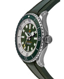  Shop Authentic Breitling Superocean Automatic 44 Green Dial Green Rubber Strap Watch for Men - A17376A31L1S1 - Luxxuri
