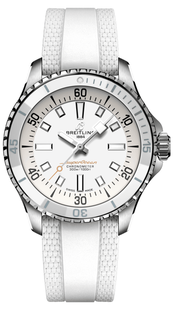  Shop Authentic Breitling Superocean Automatic 36 White Dial White Rubber Strap Watch for Men - A17377211A1S1 - Luxxuri