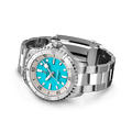  Shop Authentic Breitling Superocean Automatic 36 Turquoise Dial Silver Steel Strap Watch for Men - A17377211C1A1 - Luxxuri