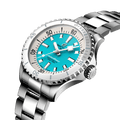  Shop Authentic Breitling Superocean Automatic 36 Turquoise Dial Silver Steel Strap Watch for Men - A17377211C1A1 - Luxxuri