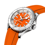  Shop Authentic Breitling Superocean Automatic 36 Orange Dial Orange Rubber Strap Watch for Men - A17377211O1S1 - Luxxuri