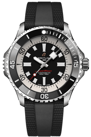  Shop Authentic Breitling Superocean Automatic 46 Black Dial Black Rubber Strap Watch for Men - A17378211B1S1 - Luxxuri