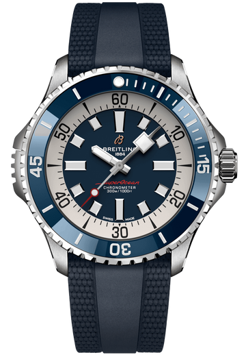  Shop Authentic Breitling Superocean Automatic 46 Blue Dial Blue Rubber Strap Watch for Men - A17378E71C1S1 - Luxxuri