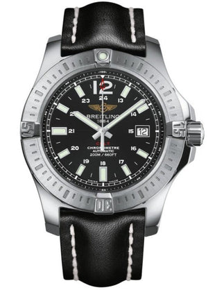  Shop Authentic Breitling Colt Automatic 44mm Black Dial Leather Strap Mens Watch - A1738811/BD44/435X - Luxxuri