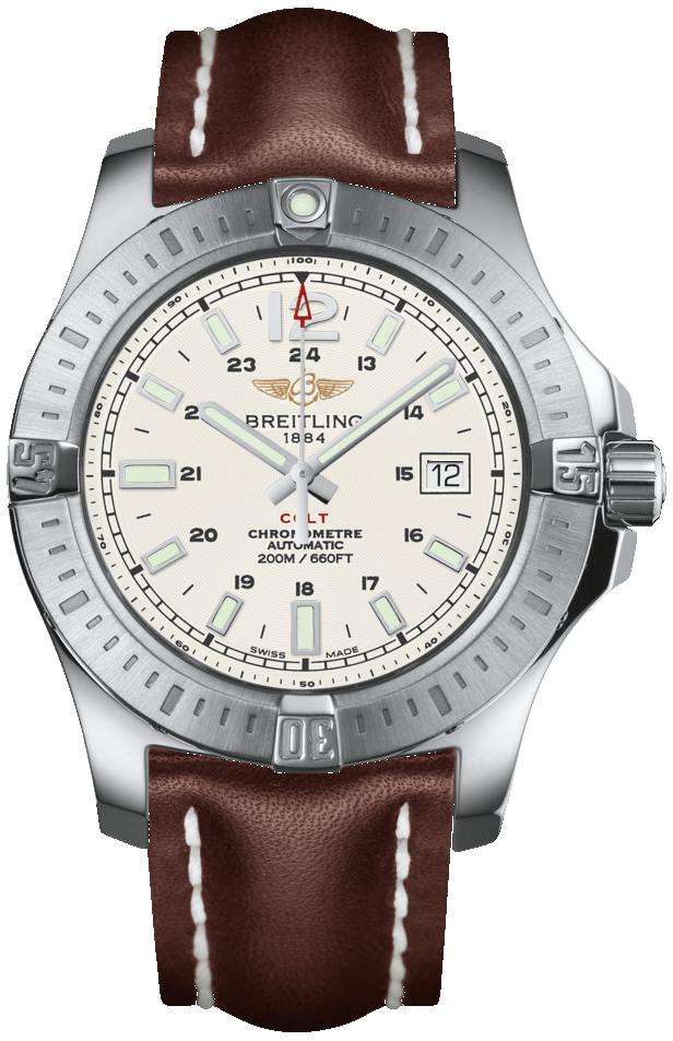 Shop Authentic Breitling Colt Automatic 44mm Brown Leather Strap Mens Watch - A1738811/G791/437X - Luxxuri