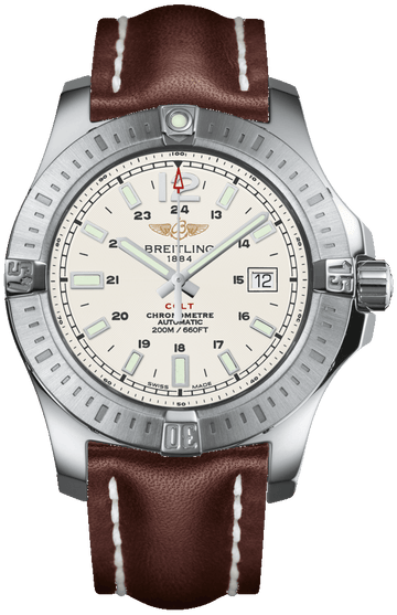  Shop Authentic Breitling Colt Automatic 44mm Brown Leather Strap Mens Watch - A1738811/G791/437X - Luxxuri