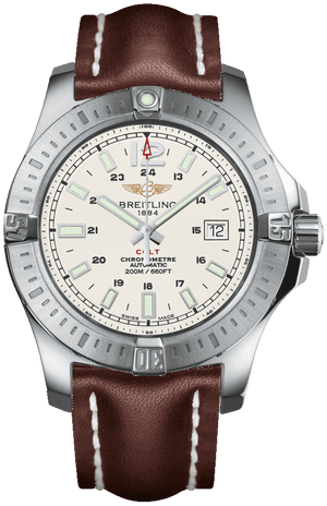  Shop Authentic Breitling Colt Automatic 44mm Brown Leather Strap Mens Watch - A1738811/G791/437X - Luxxuri