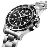  Shop Authentic Breitling Superocean II 44mm Black Dial Black Steel Strap Watch for Men - A17392D71B1A1 - Luxxuri