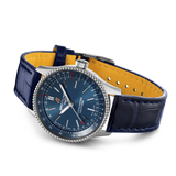  Shop Authentic Breitling Navitimer Automatic 35 Blue Dial Blue Leather Strap Watch for Men - A17395161C1P1 - Luxxuri