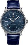  Shop Authentic Breitling Navitimer Automatic 35 Blue Dial Blue Leather Strap Watch for Men - A17395161C1P1 - Luxxuri