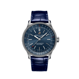  Shop Authentic Breitling Navitimer Automatic 35 Blue Dial Blue Leather Strap Watch for Men - A17395161C1P1 - Luxxuri