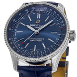 Shop Authentic Breitling Navitimer Automatic 35 Blue Dial Blue Leather Strap Watch for Men - A17395161C1P1 - Luxxuri