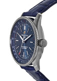 Shop Authentic Breitling Navitimer Automatic 35 Blue Dial Blue Leather Strap Watch for Men - A17395161C1P1 - Luxxuri