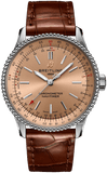  Shop Authentic Breitling Navitimer Automatic 35 Brown Dial Brown Leather Strap Watch for Men - A17395201K1P1 - Luxxuri