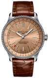  Shop Authentic Breitling Navitimer Automatic 35 Brown Dial Brown Leather Strap Watch for Men - A17395201K1P1 - Luxxuri