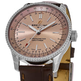  Shop Authentic Breitling Navitimer Automatic 35 Brown Dial Brown Leather Strap Watch for Men - A17395201K1P1 - Luxxuri