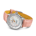 Breitling Navitimer Automatic 35 Mother of Pearl Dial Pink Leather Strap Watch for Women - A17395211A1P3