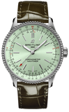  Shop Authentic Breitling Navitimer Automatic 35 Green Dial Green Leather Strap Watch for Women - A17395361L1P1 - Luxxuri