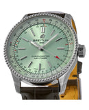  Shop Authentic Breitling Navitimer Automatic 35 Green Dial Green Leather Strap Watch for Women - A17395361L1P1 - Luxxuri