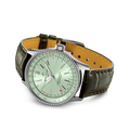 Breitling Navitimer Automatic 35 Green Dial Green Leather Strap Watch for Women - A17395361L1P1