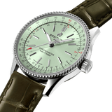  Shop Authentic Breitling Navitimer Automatic 35 Green Dial Green Leather Strap Watch for Women - A17395361L1P1 - Luxxuri