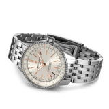  Shop Authentic Breitling Navitimer Automatic 35 White Dial Silver Steel Strap Watch for Men - A17395F41G1A1 - Luxxuri