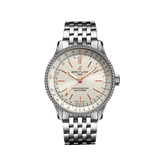  Shop Authentic Breitling Navitimer Automatic 35 White Dial Silver Steel Strap Watch for Men - A17395F41G1A1 - Luxxuri