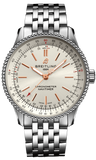  Shop Authentic Breitling Navitimer Automatic 35 White Dial Silver Steel Strap Watch for Men - A17395F41G1A1 - Luxxuri