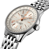  Shop Authentic Breitling Navitimer Automatic 35 White Dial Silver Steel Strap Watch for Men - A17395F41G1A1 - Luxxuri