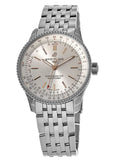  Shop Authentic Breitling Navitimer Automatic 35 White Dial Silver Steel Strap Watch for Men - A17395F41G1A1 - Luxxuri