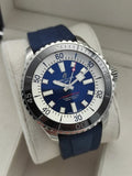  Shop Authentic Breitling Superocean Automatic 44 Blue Dial Blue Rubber Strap Watch for Men - A17376211C1S1 - Luxxuri