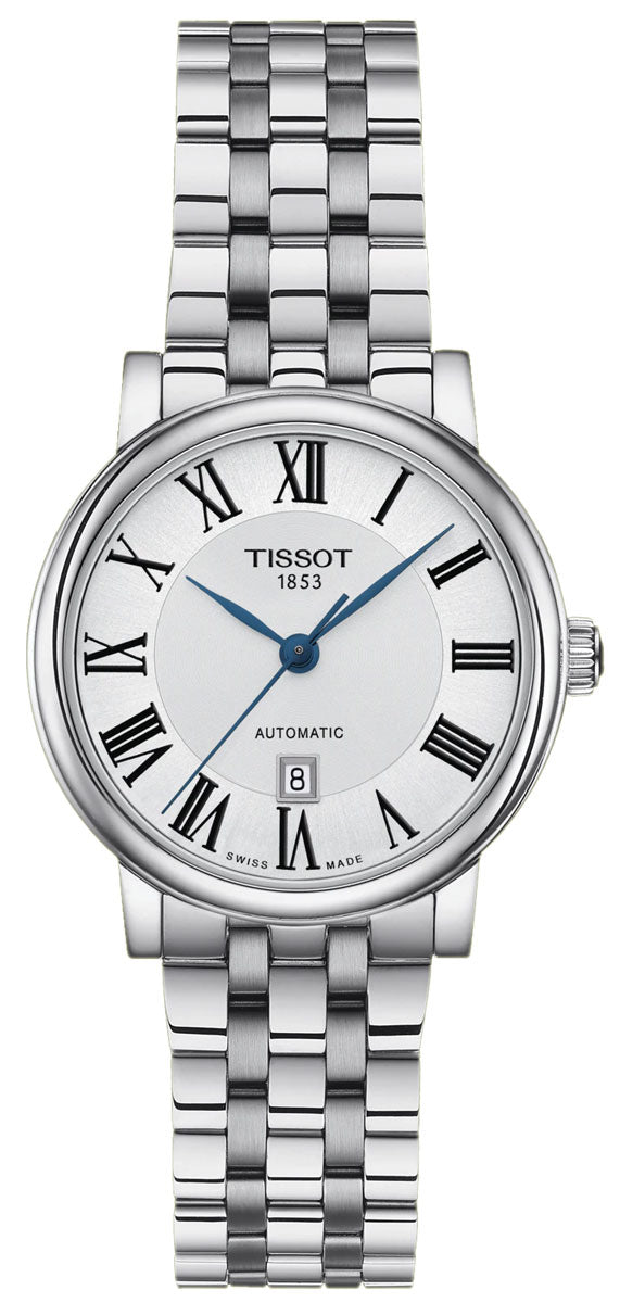  Shop Authentic Tissot T Classic Carson Premium Automatic Lady Silver Dial Silver Steel Strap Watch for Women - T122.207.11.033.00 - Luxxuri