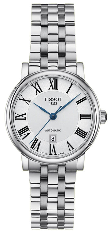  Shop Authentic Tissot T Classic Carson Premium Automatic Lady Silver Dial Silver Steel Strap Watch for Women - T122.207.11.033.00 - Luxxuri