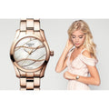 Tissot T Wave T Lady Mother of Pearl Dial Rose Gold Steel Strap Watch For Women - T112.210.33.111.00